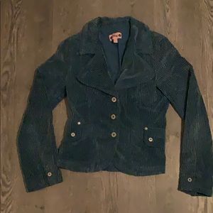 Mng teal corduroy jacket